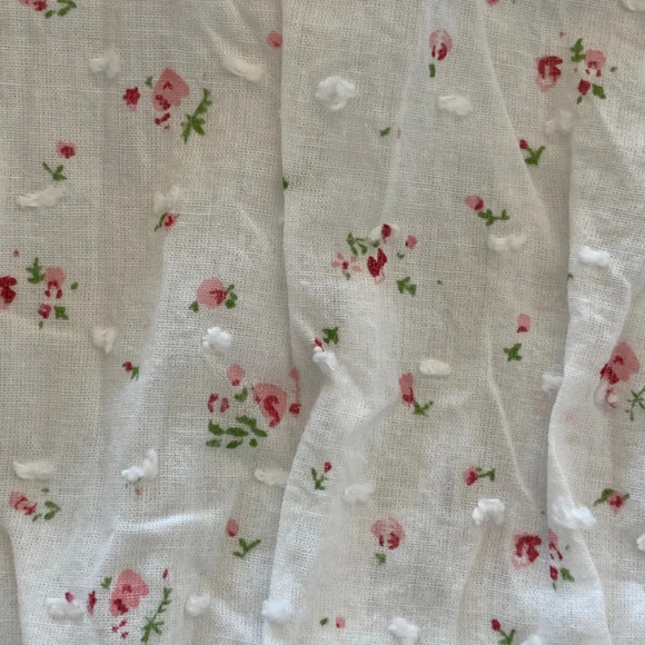 The Shirt Rochelle Behrens White Floral Sleeveless Ruffle Dress, 33789 - Picture 8 of 11